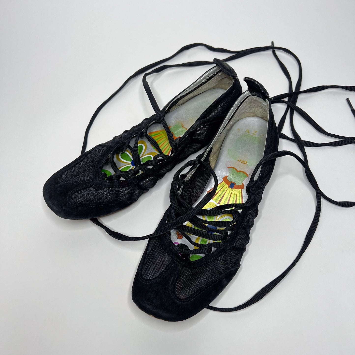 Vintage Lace Up Ballet Flats