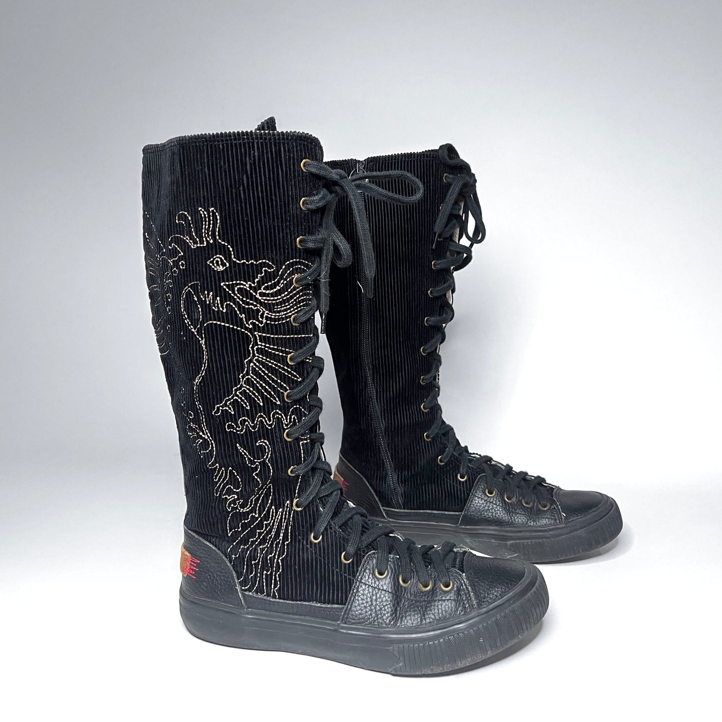 Replay Vintage Black Boxing Boots