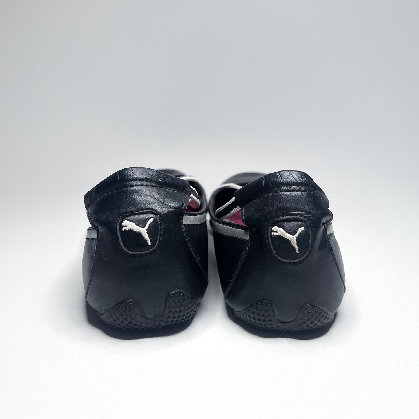 Puma Vintage Black Leather Ballet Flats