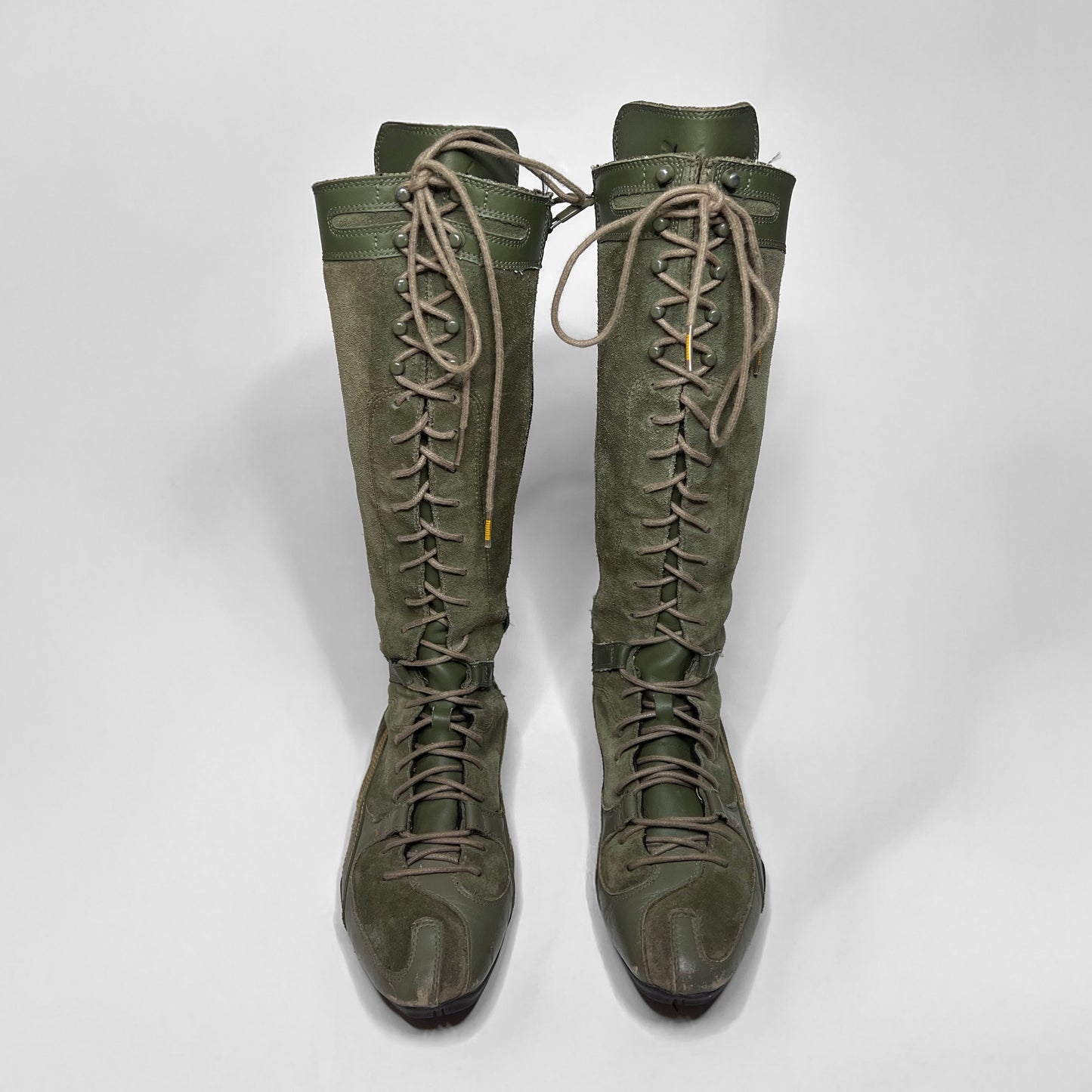 Puma Rare London Trail Green Leather Boxing Boots