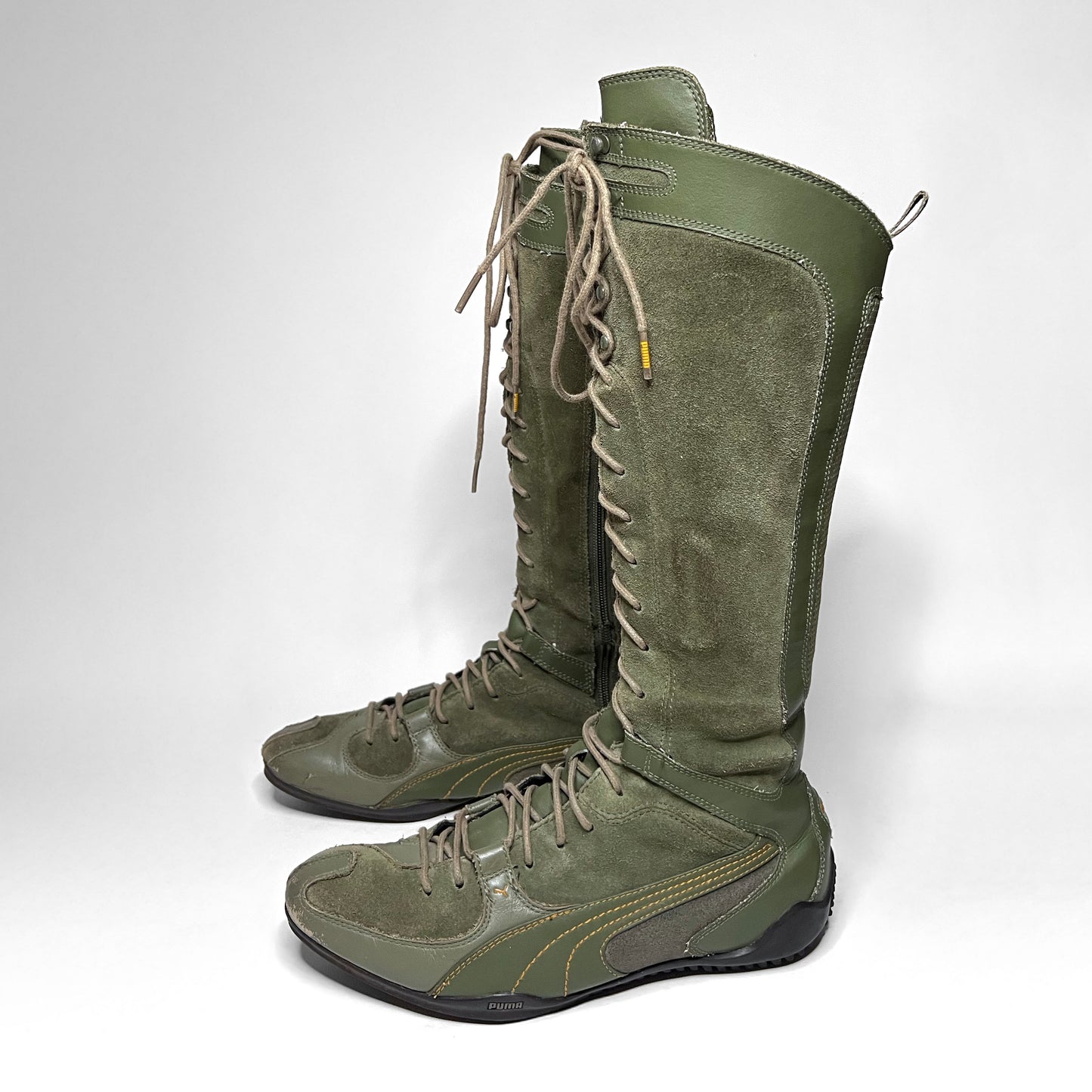 Puma Rare London Trail Green Leather Boxing Boots