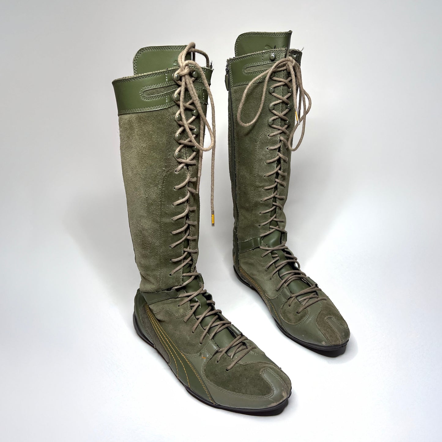 Puma Rare London Trail Green Leather Boxing Boots