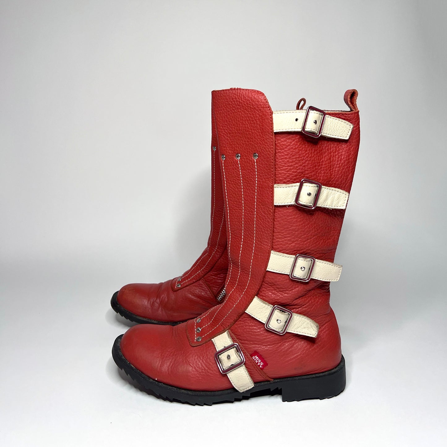 Miss Sixty Vintage Leather Boxing Boots