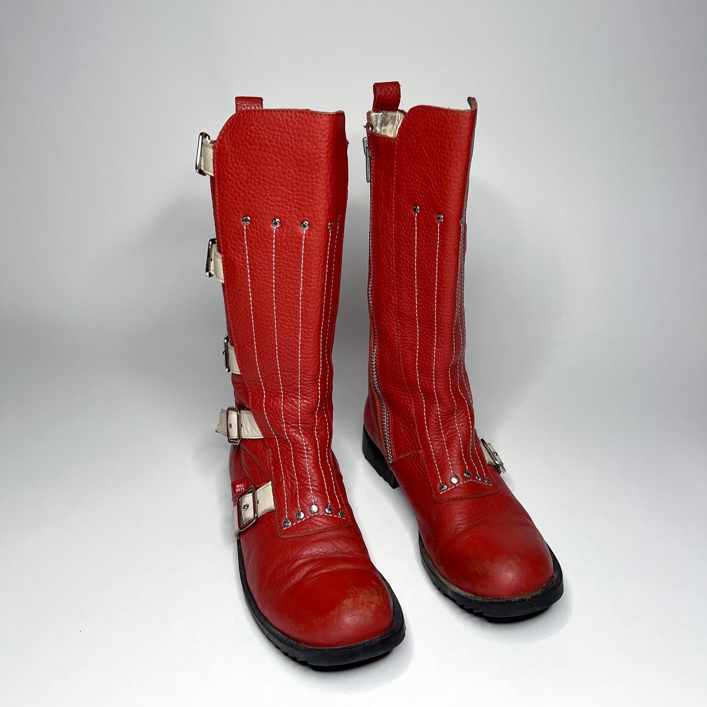 Miss Sixty Vintage Leather Boxing Boots