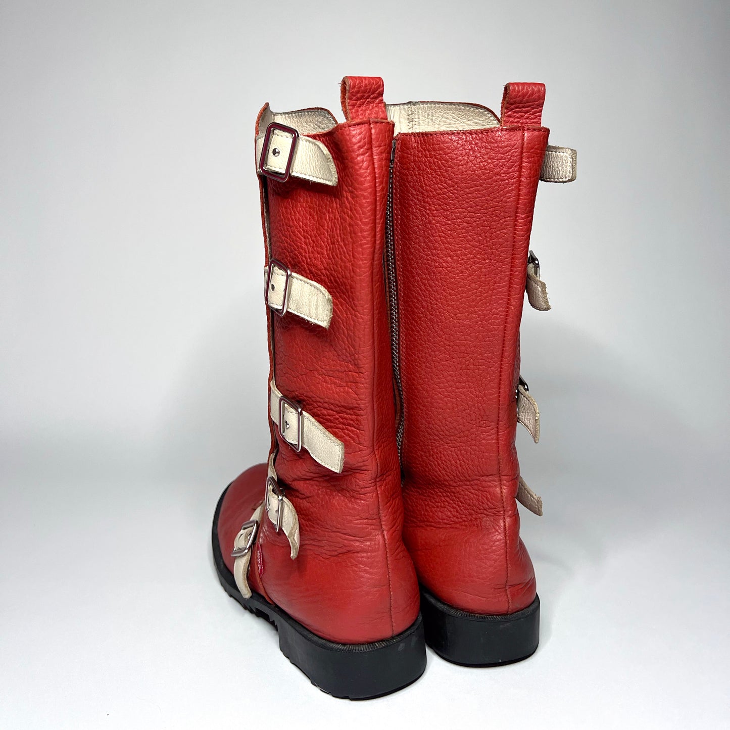 Miss Sixty Vintage Leather Boxing Boots