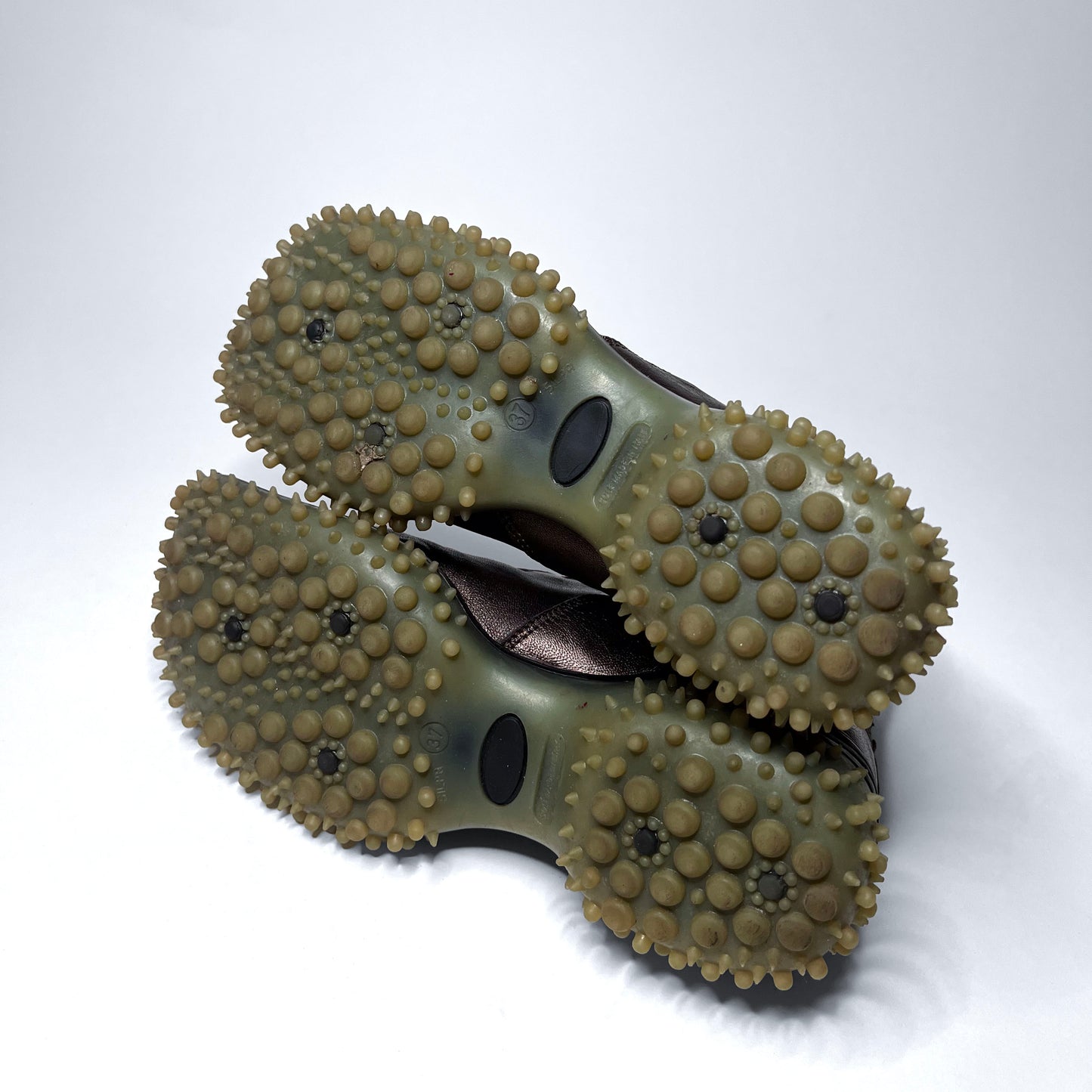 Vintage Burgundy Miu Miu Inspired Bubble Sole Patent Leather Shoes / EUR 37