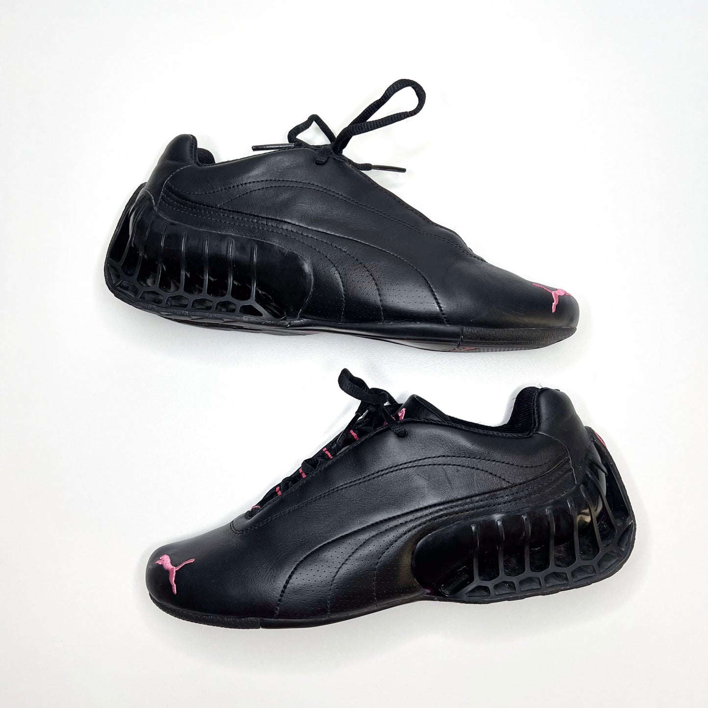 Puma Rare Structure Cat Black Leather Sneakers - US 8.5