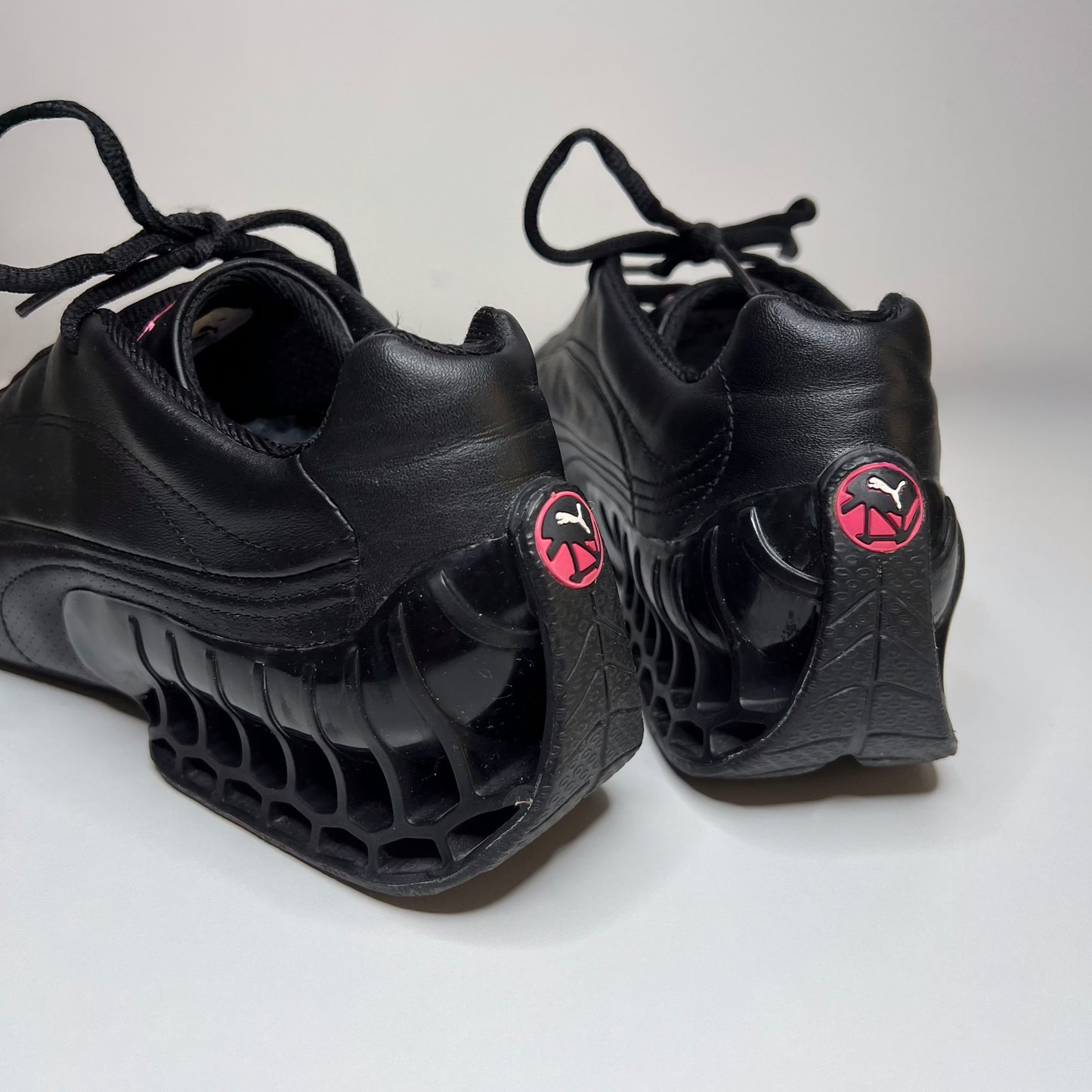 Puma Rare Structure Cat Black Leather Sneakers - US 8.5