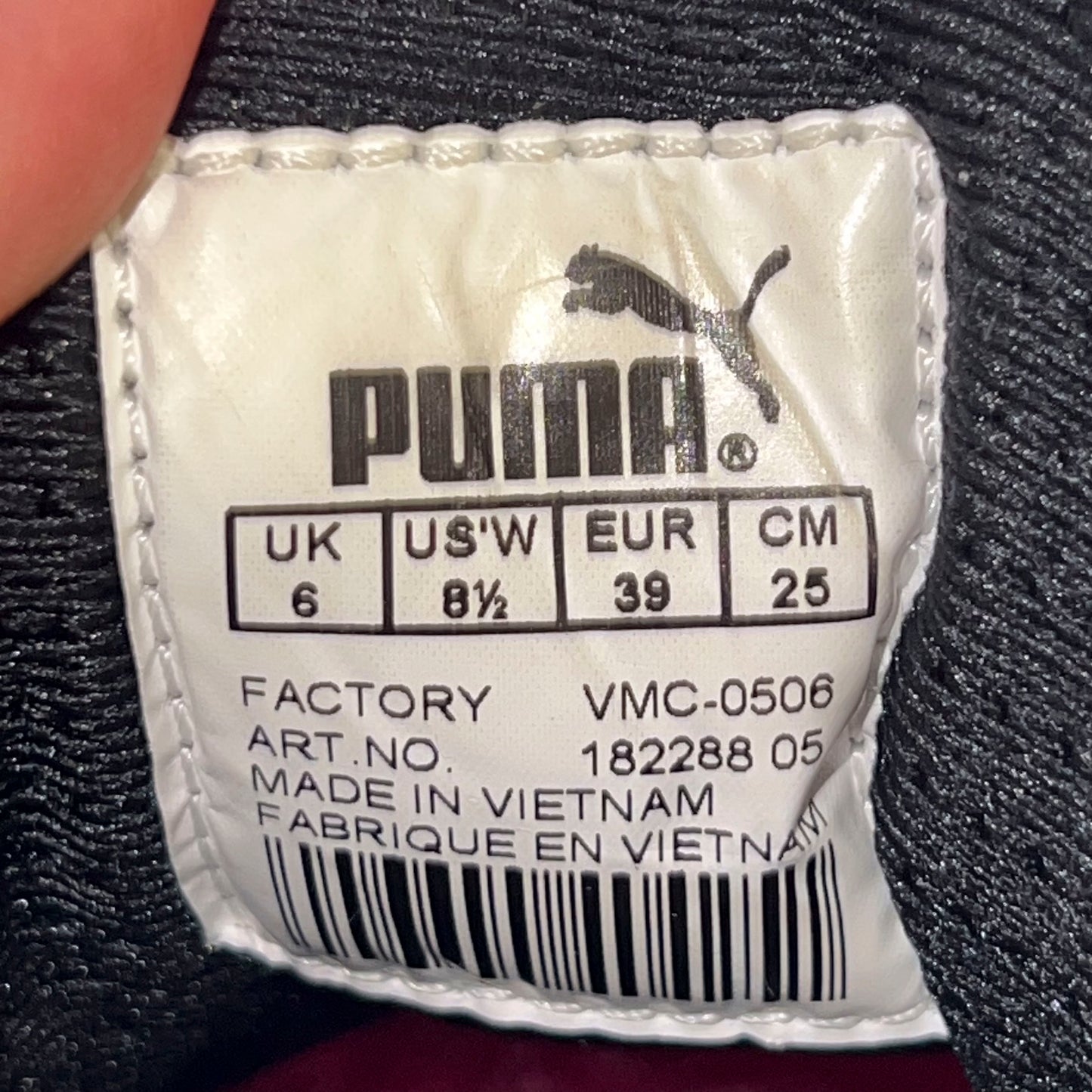 Puma Rare Structure Cat Black Leather Sneakers - US 8.5