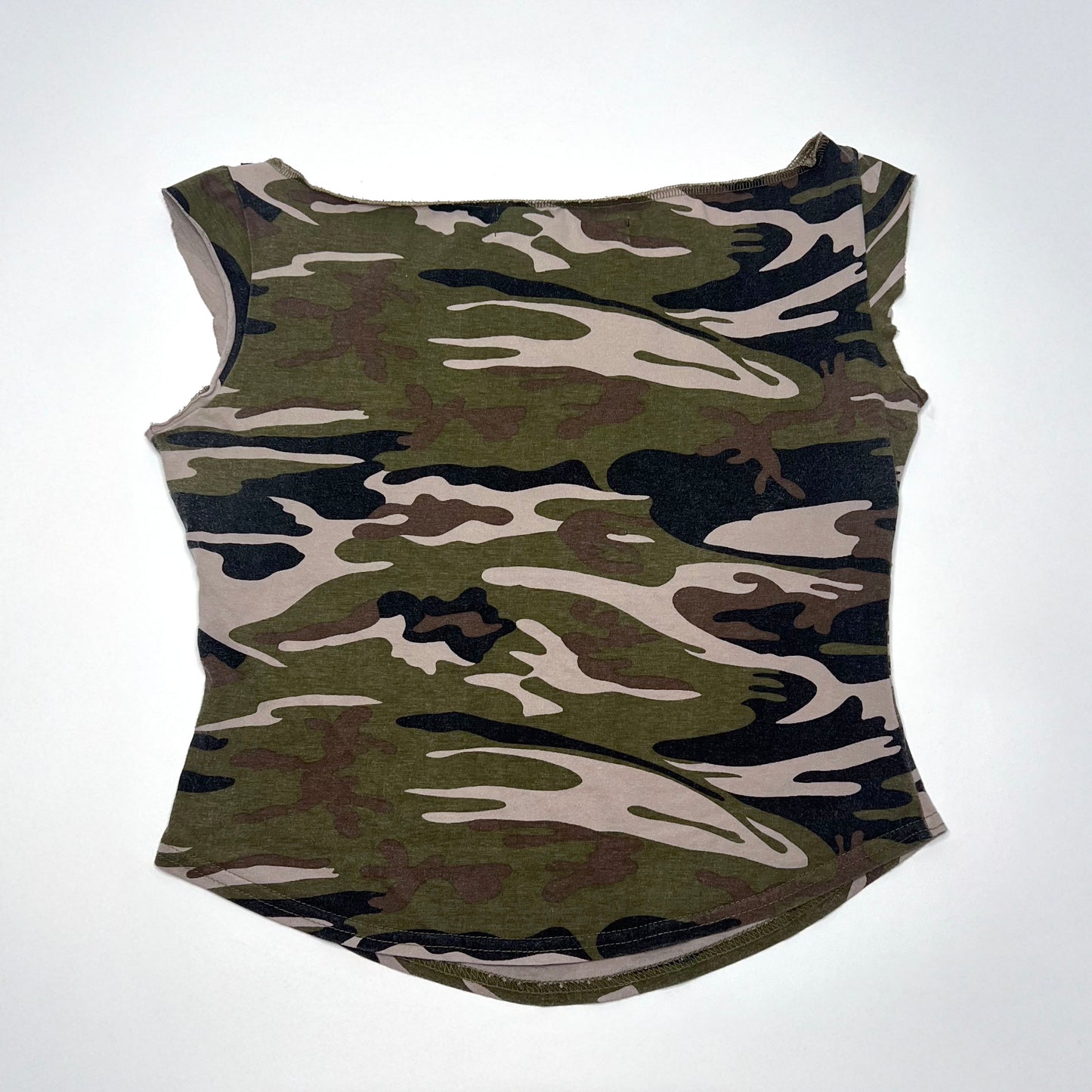 Miss Sixty Camo Print Y2K Top