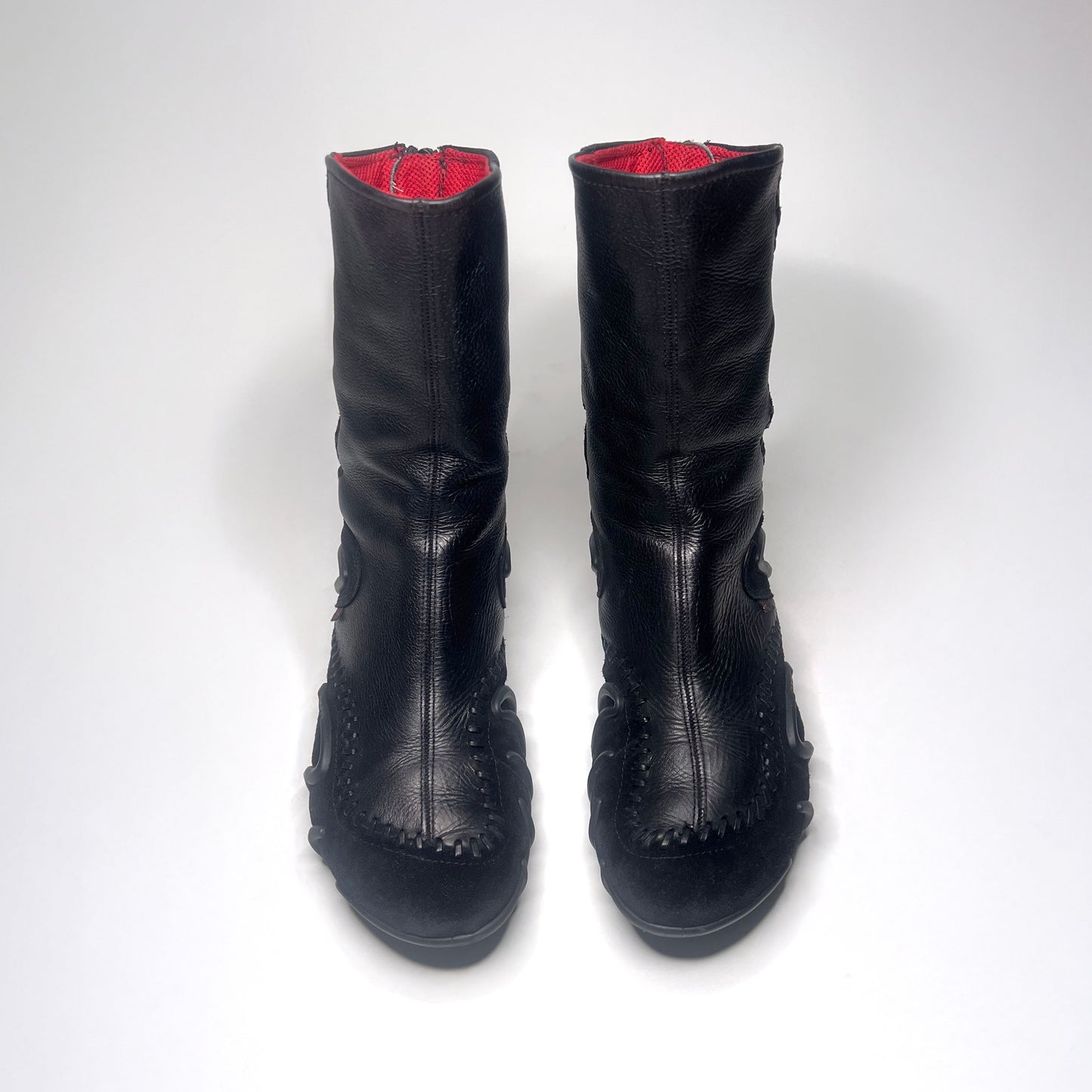 Ecco Vintage Black Leather Boots
