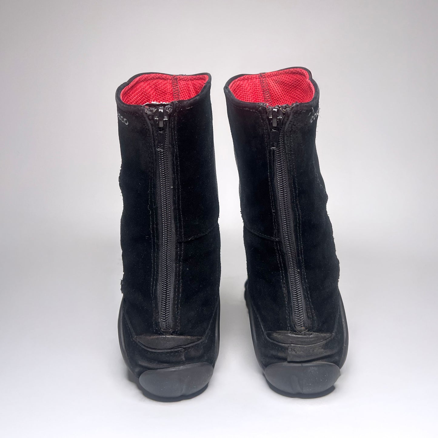 Ecco Vintage Black Leather Boots