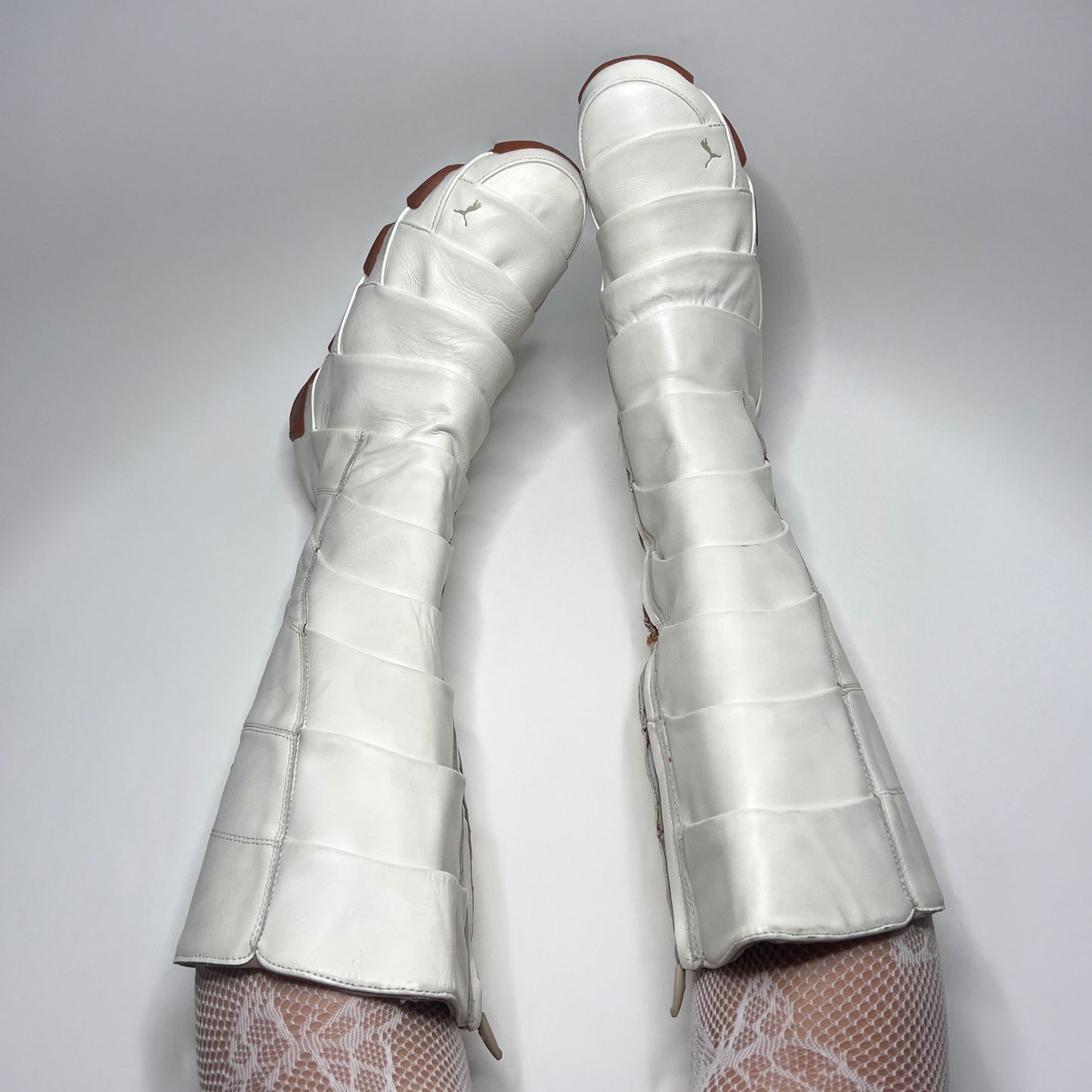 Puma Satori Vintage White Leather Boxing Boots