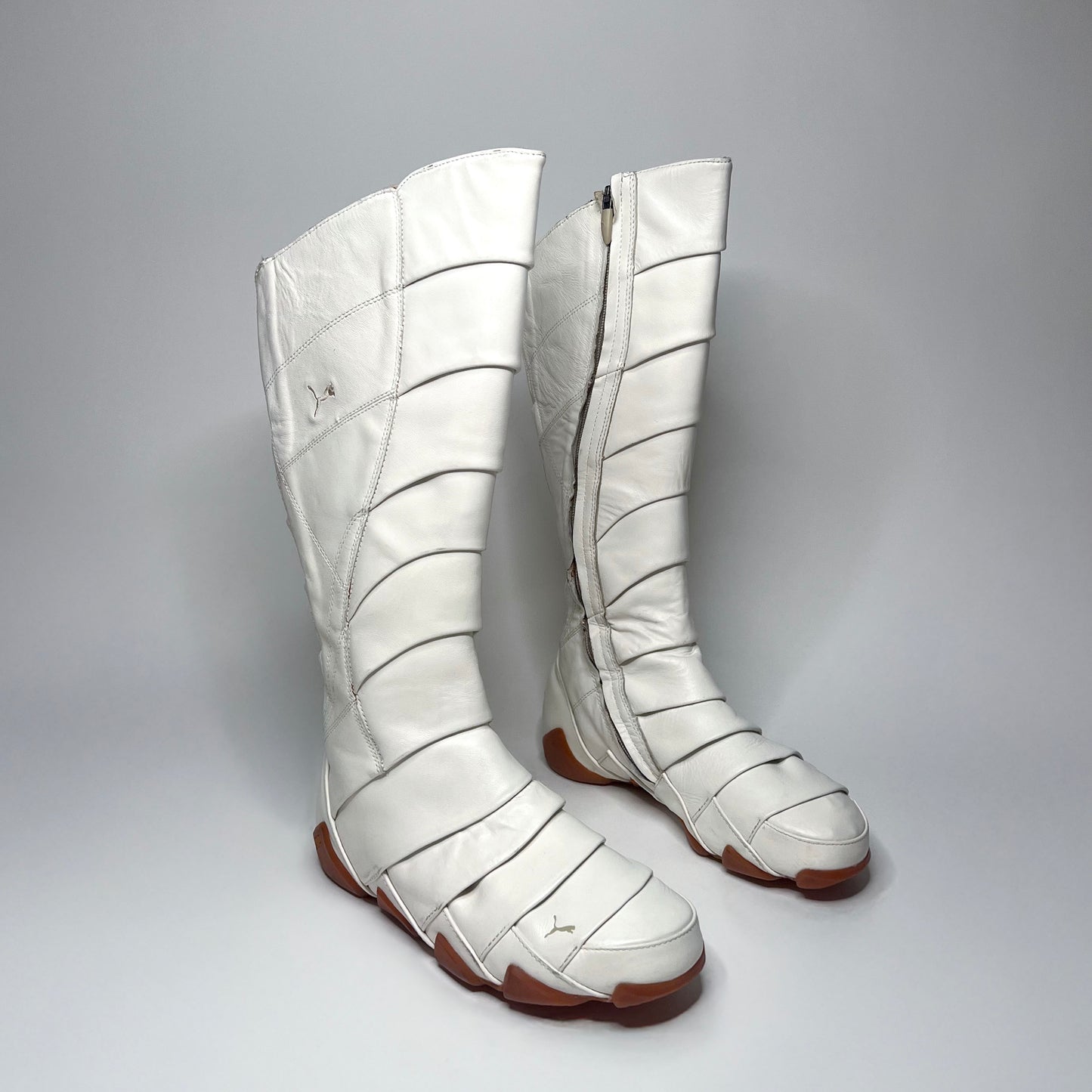 Puma Satori Vintage White Leather Boxing Boots