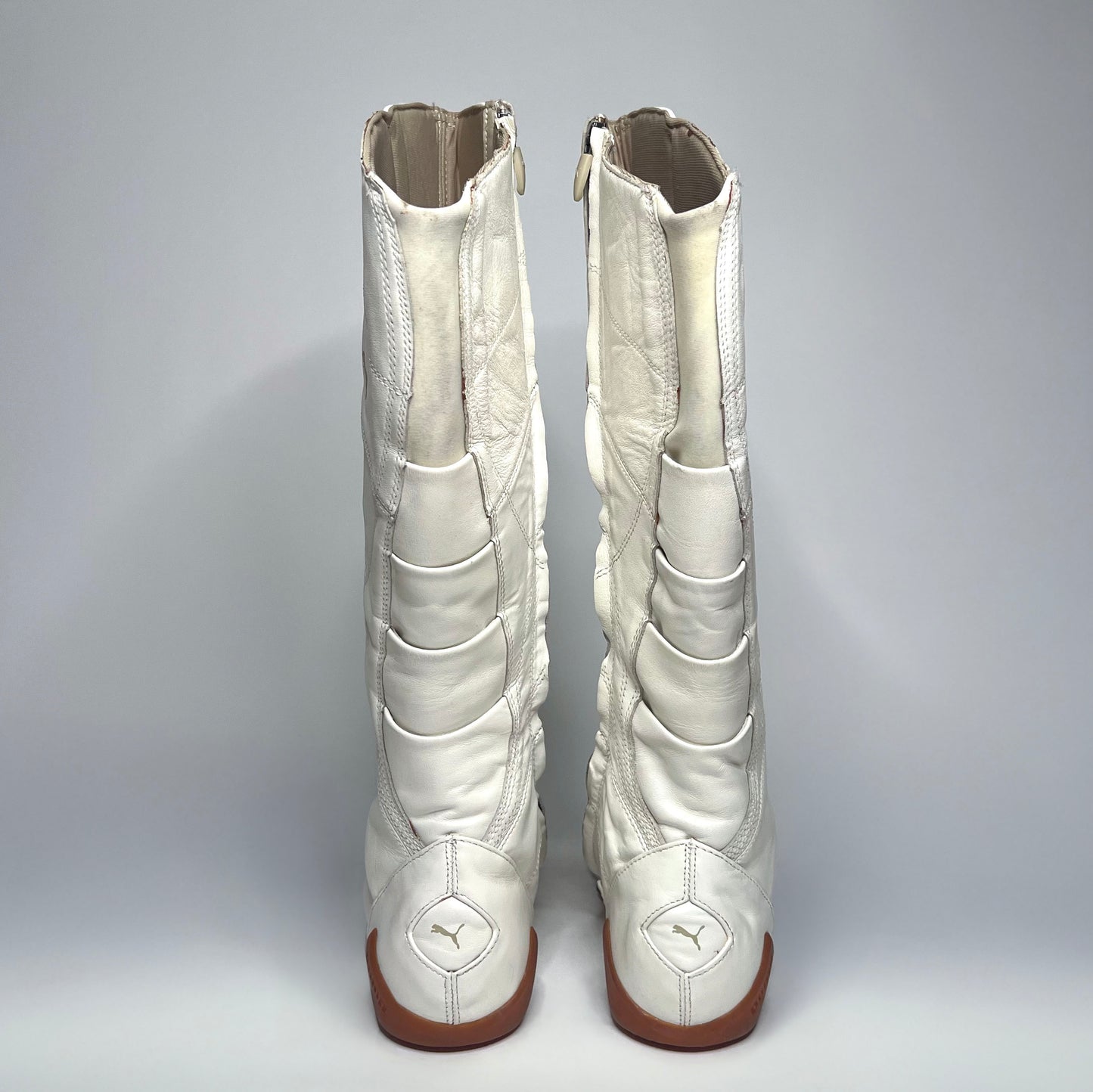 Puma Satori Vintage White Leather Boxing Boots