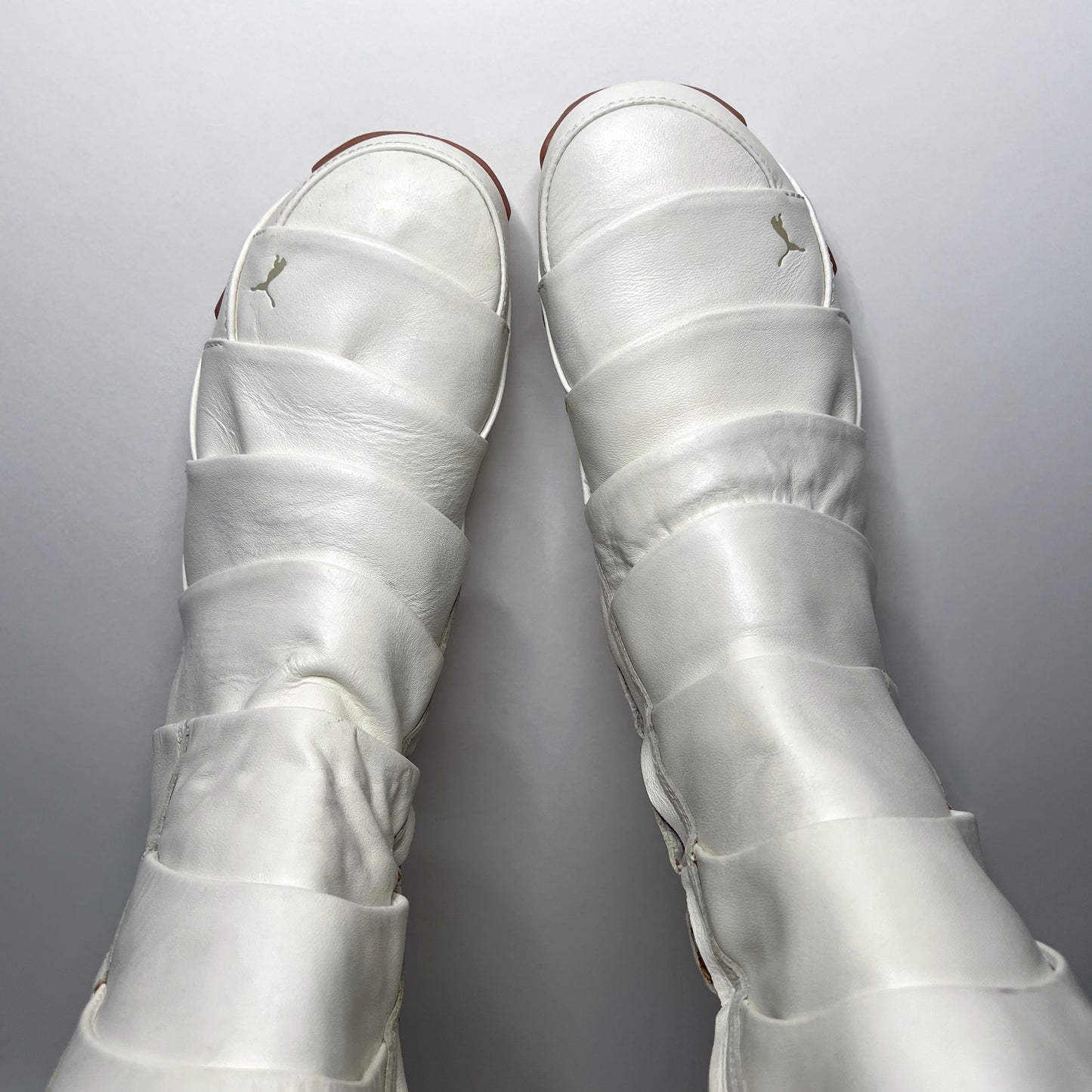 Puma Satori Vintage White Leather Boxing Boots