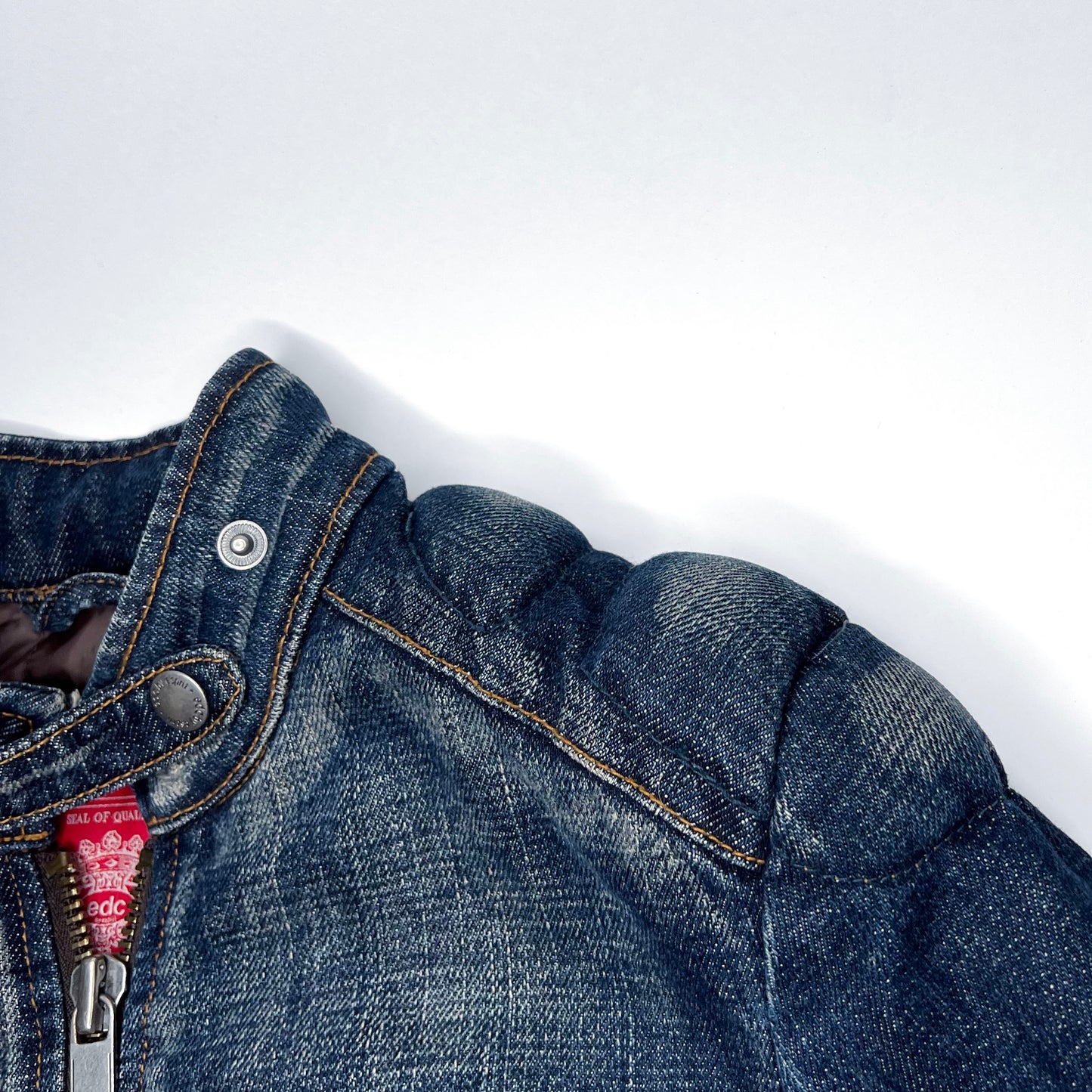 Vintage Esprit Denim Moto Racer Jacket