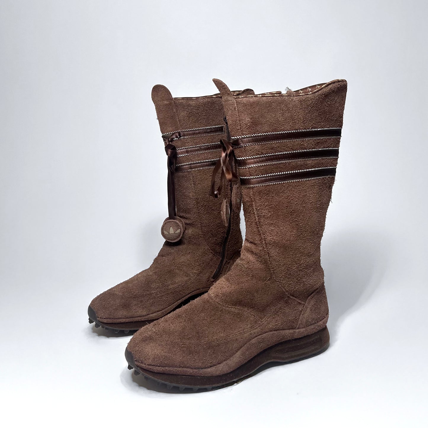 Vintage Adidas Missy Elliot Brown Suede Boots