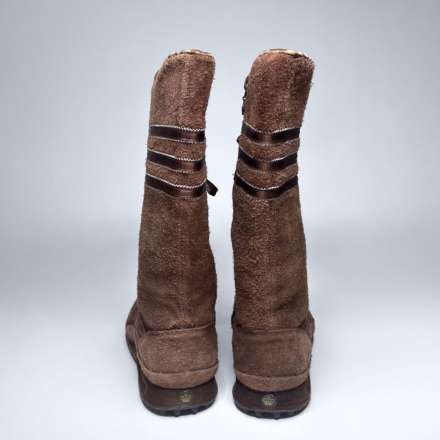 Vintage Adidas Missy Elliot Brown Suede Boots