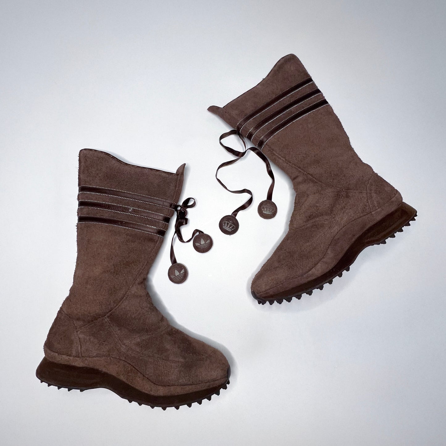 Vintage Adidas Missy Elliot Brown Suede Boots