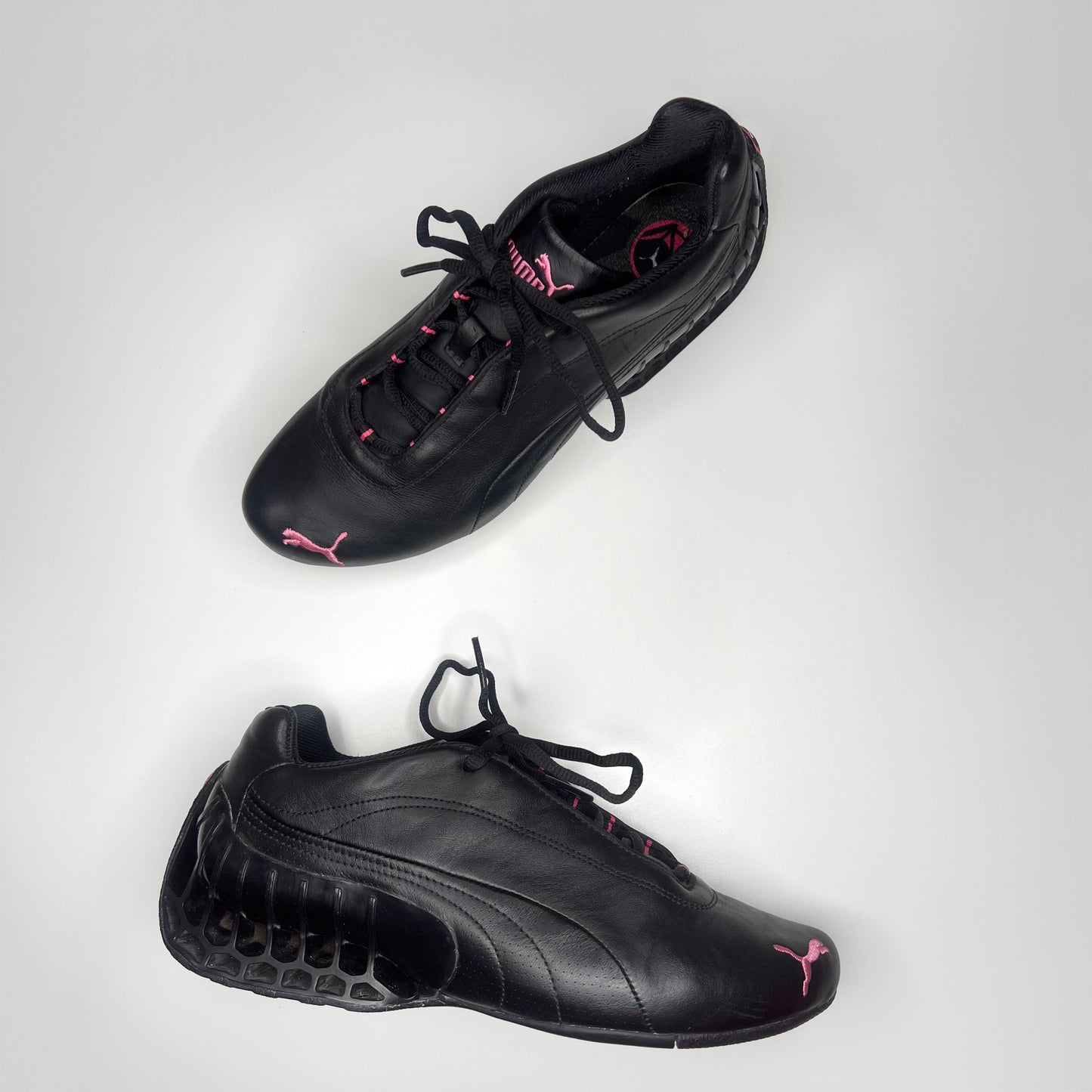 Puma Rare Structure Cat Black Leather Sneakers - US 8.5