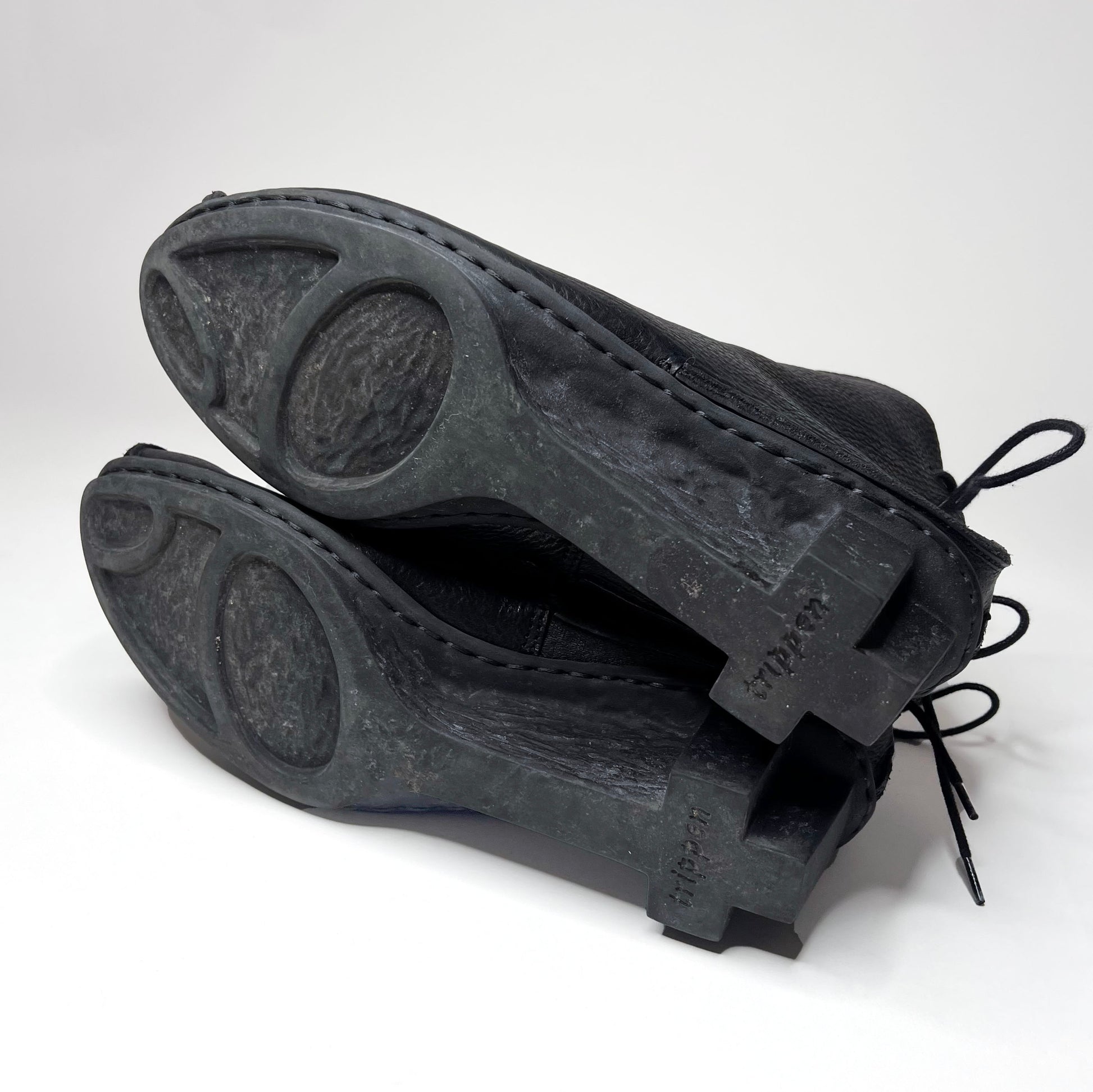 Trippen Black Ankle Platform Boots