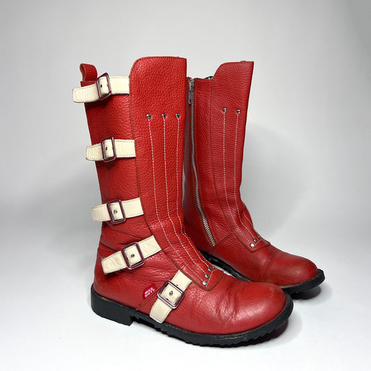 Miss Sixty Vintage Leather Boxing Boots