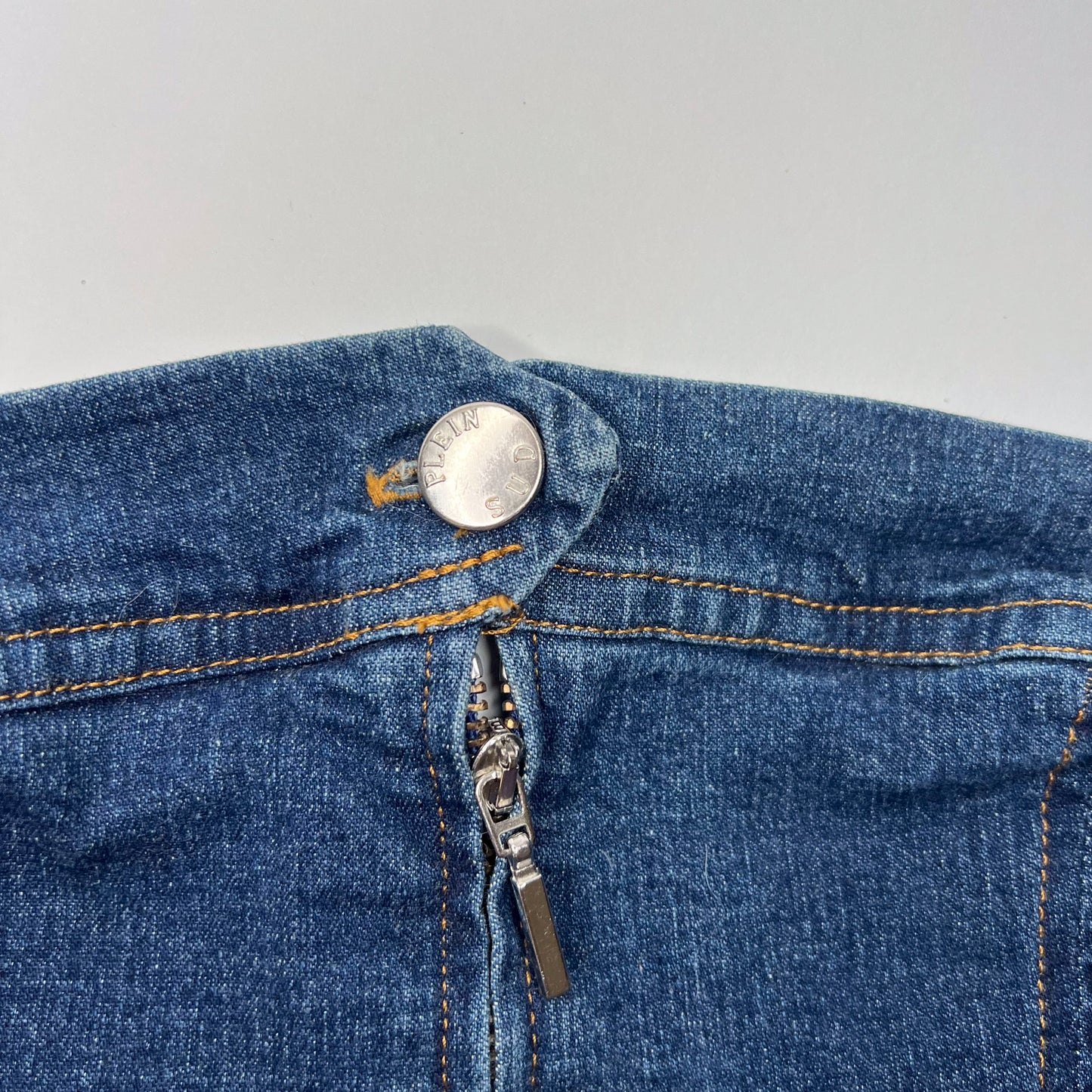 Plein Sud Jeans Denim Corset Tube Top