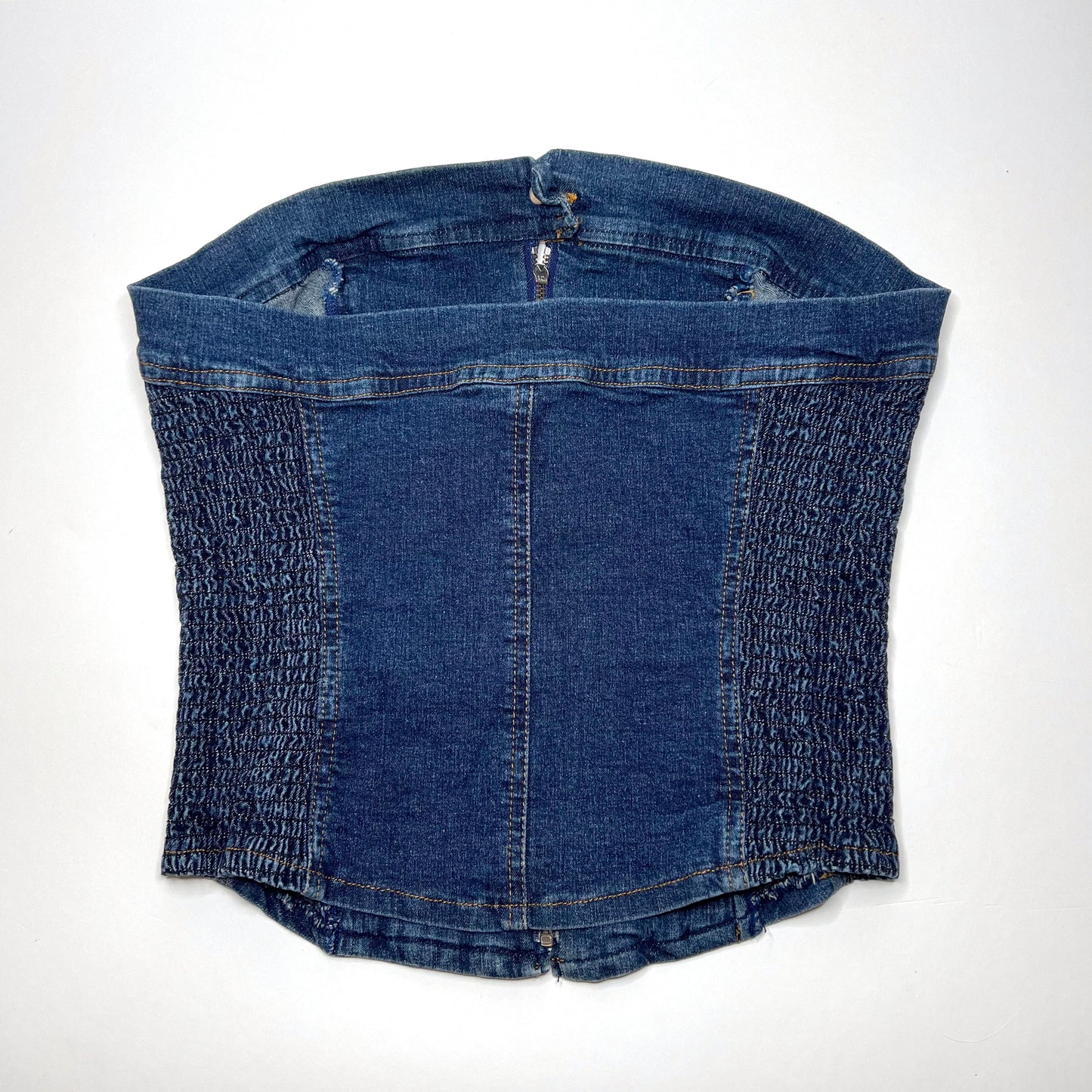 Plein Sud Jeans Denim Corset Tube Top