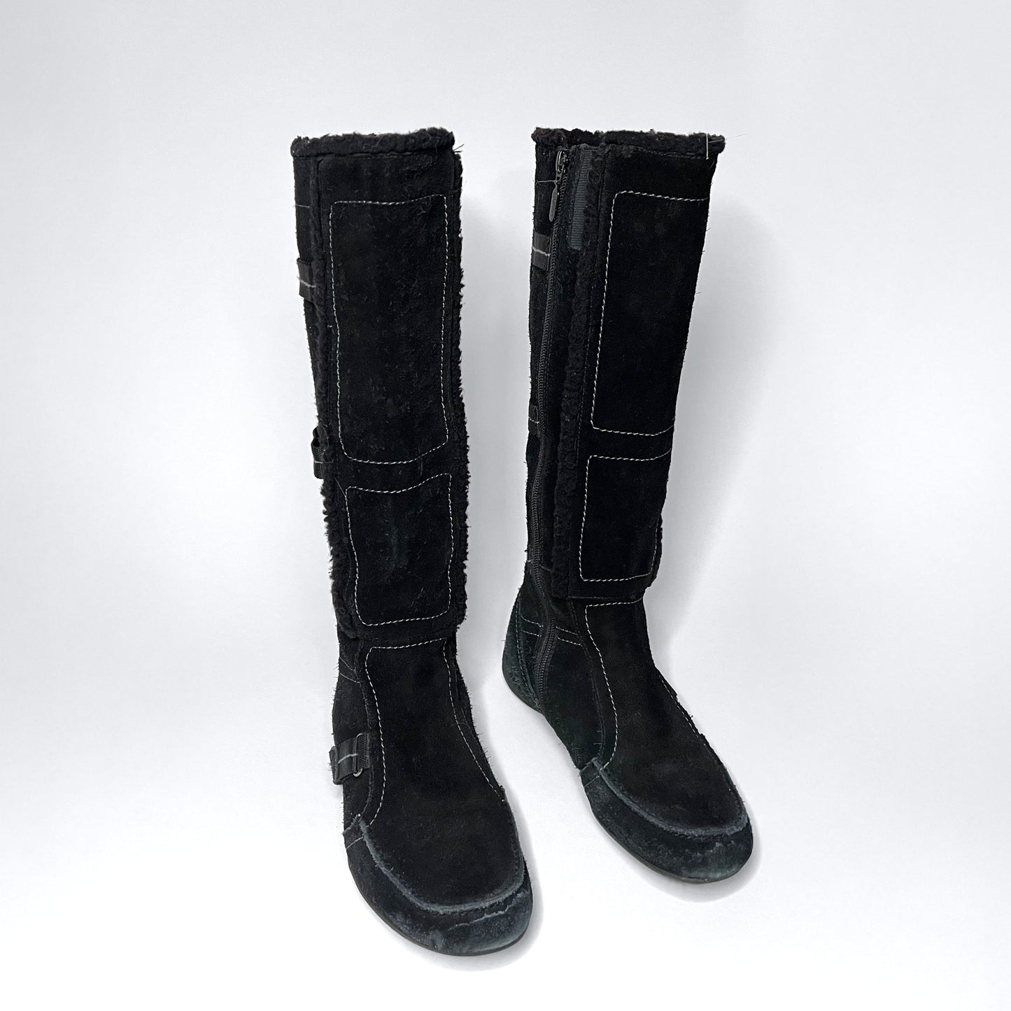 Esprit Vintage Black Leather Boxing Boots