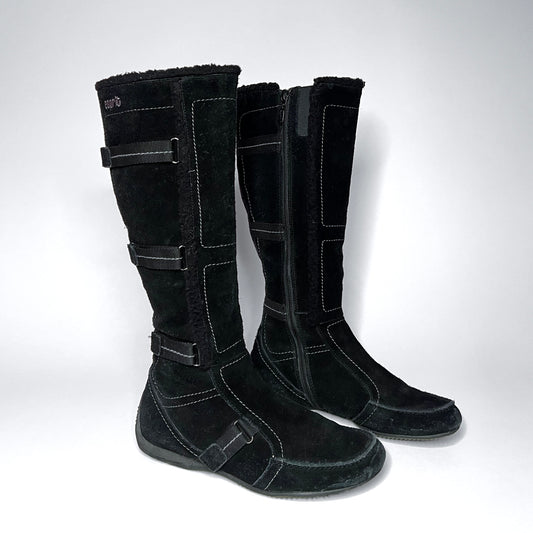 Esprit Vintage Black Leather Boxing Boots