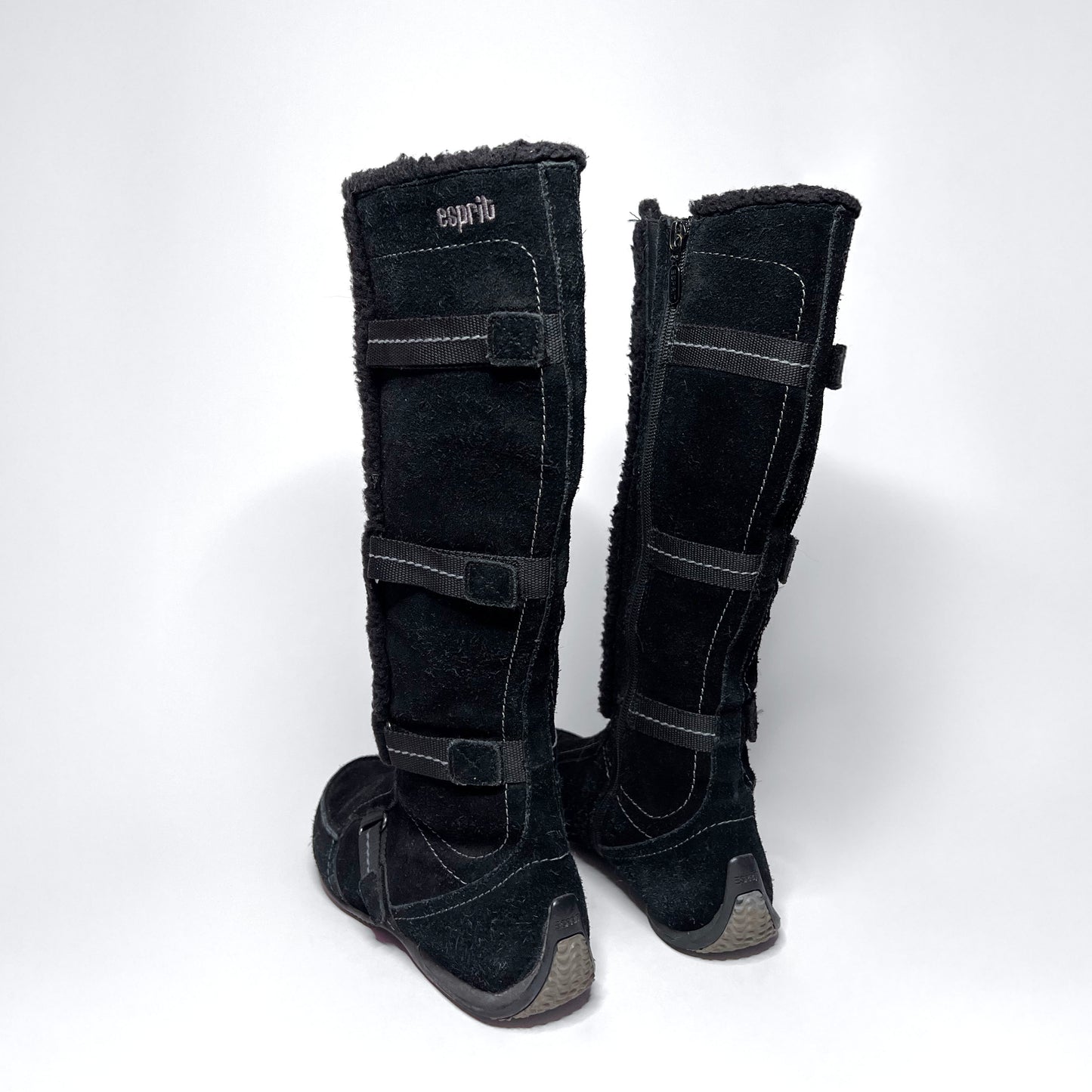 Esprit Vintage Black Leather Boxing Boots