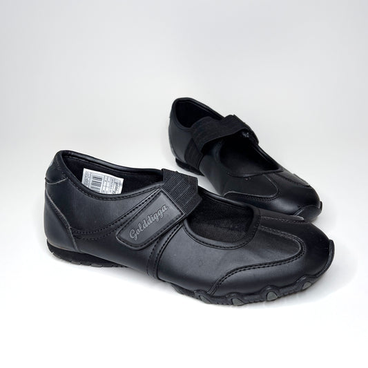 Vintage Black Leather Ballet Flats