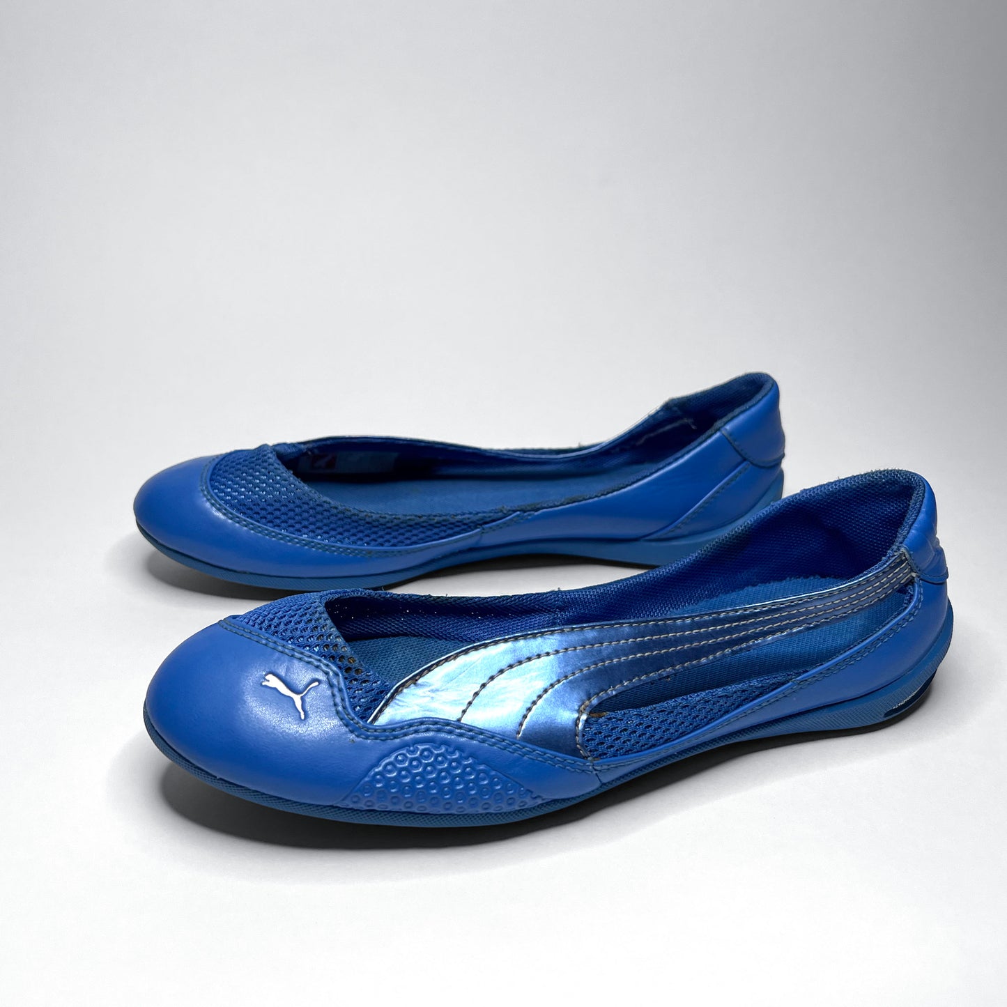 Puma Vintage Blue Leather Ballet Flats