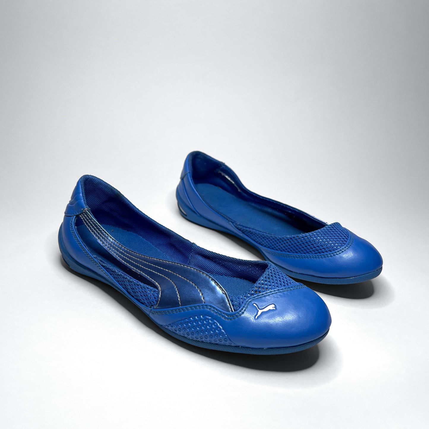 Puma Vintage Blue Leather Ballet Flats