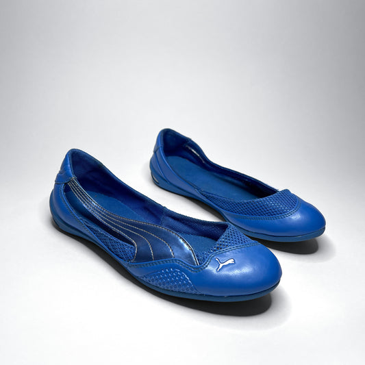 Puma Vintage Blue Leather Ballet Flats
