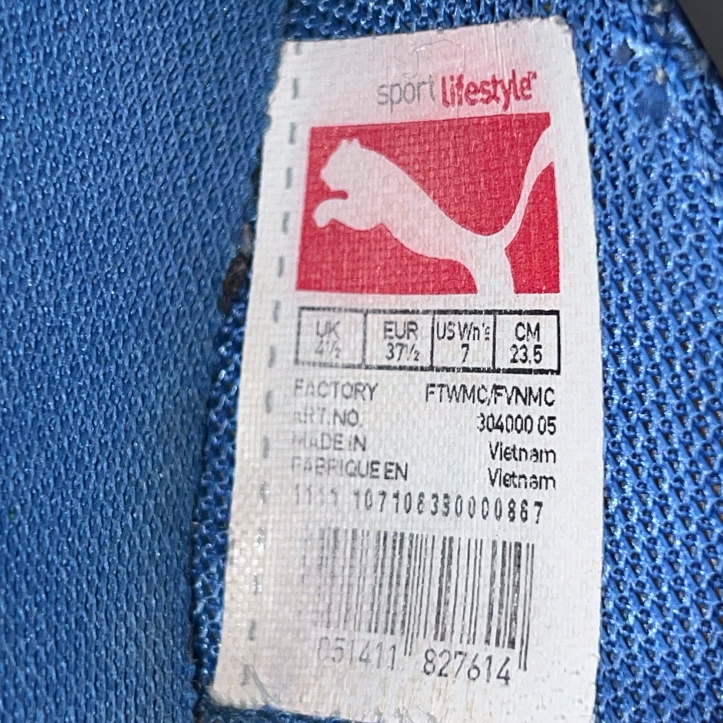 Puma Vintage Blue Leather Ballet Flats