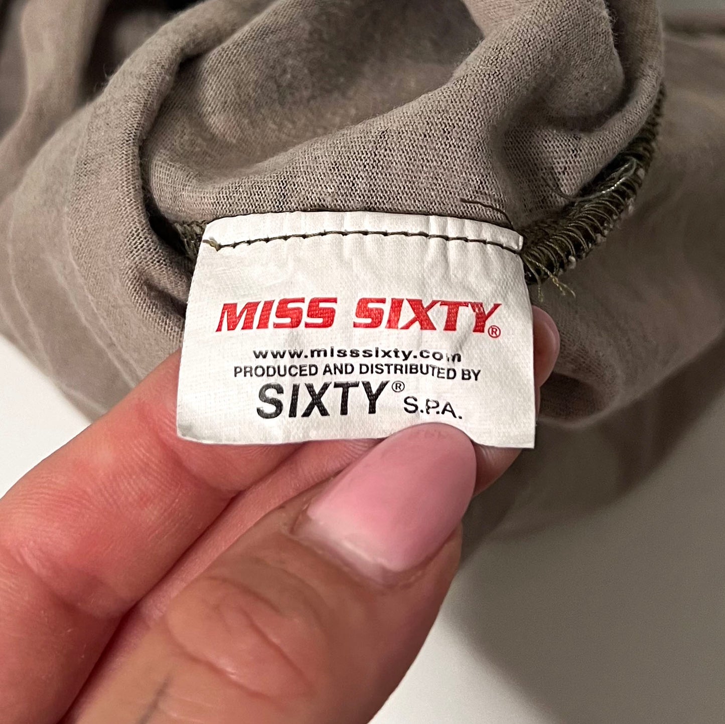 Miss Sixty Camo Print Y2K Top