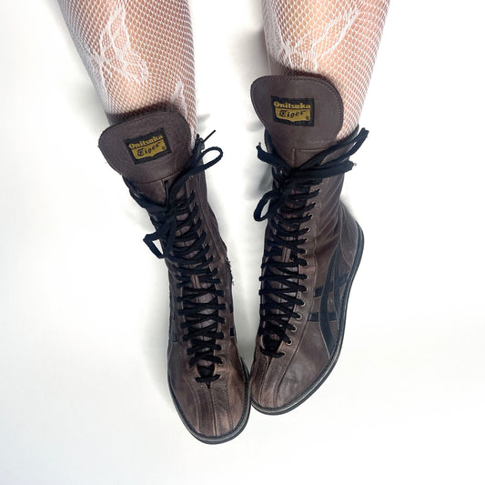 Onitsuka Tiger Vintage Brown Leather Boxing Boots