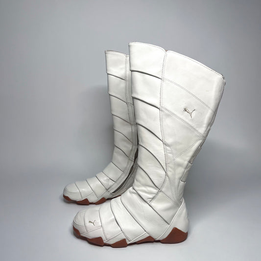 Puma Satori Vintage White Leather Boxing Boots