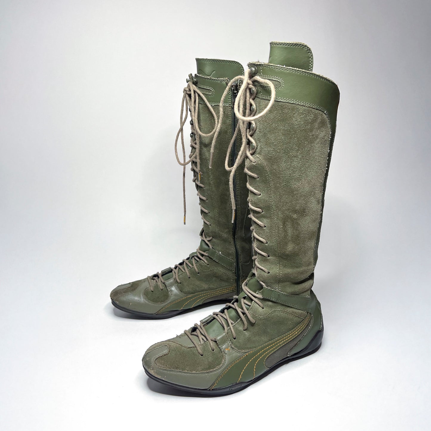 Puma Rare London Trail Green Leather Boxing Boots