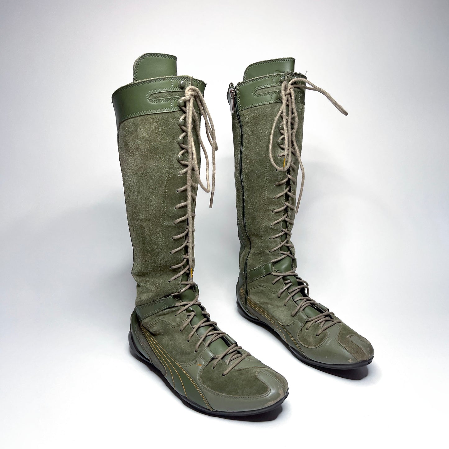 Puma Rare London Trail Green Leather Boxing Boots